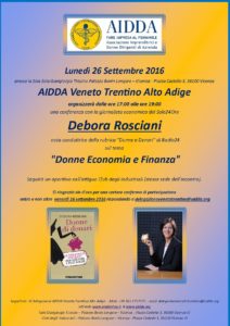 Invito AIDDA VTAA 26 settembre 2016 - Debora Roscian